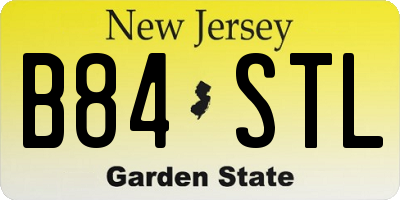 NJ license plate B84STL