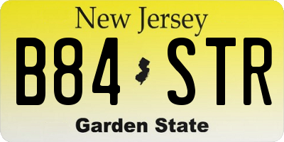NJ license plate B84STR