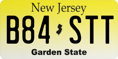 NJ license plate B84STT