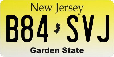 NJ license plate B84SVJ