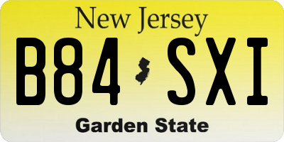 NJ license plate B84SXI