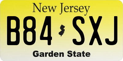 NJ license plate B84SXJ