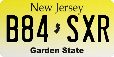 NJ license plate B84SXR