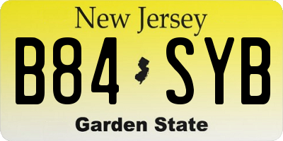 NJ license plate B84SYB