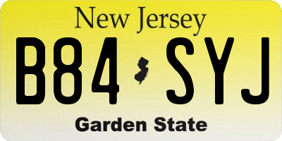 NJ license plate B84SYJ