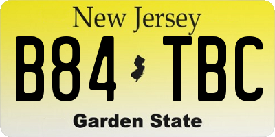 NJ license plate B84TBC