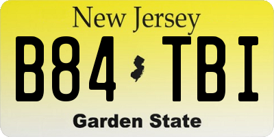 NJ license plate B84TBI