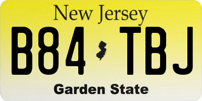 NJ license plate B84TBJ