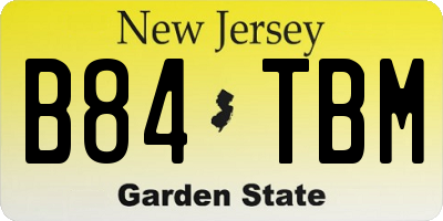 NJ license plate B84TBM
