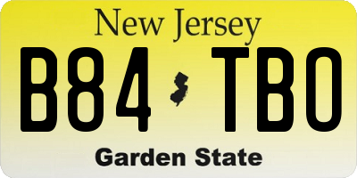 NJ license plate B84TBO