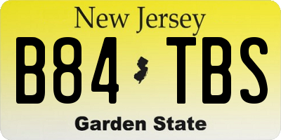 NJ license plate B84TBS