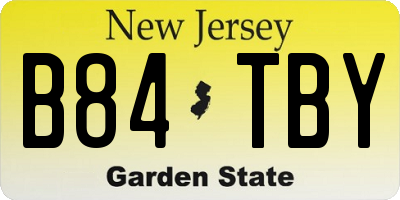 NJ license plate B84TBY