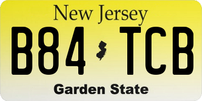 NJ license plate B84TCB