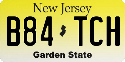 NJ license plate B84TCH