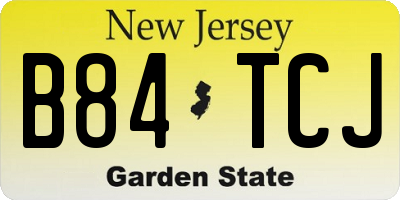 NJ license plate B84TCJ