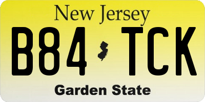 NJ license plate B84TCK
