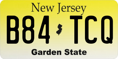 NJ license plate B84TCQ
