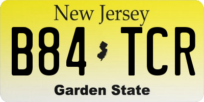NJ license plate B84TCR