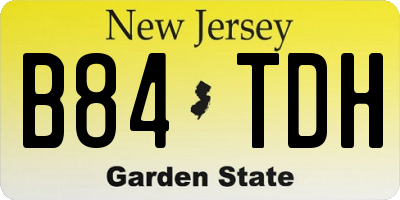 NJ license plate B84TDH
