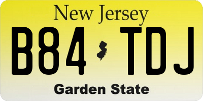 NJ license plate B84TDJ