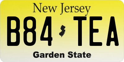 NJ license plate B84TEA