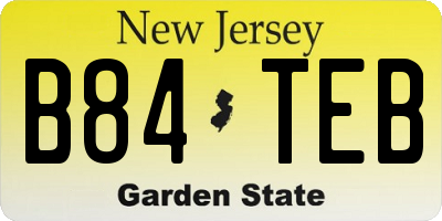 NJ license plate B84TEB