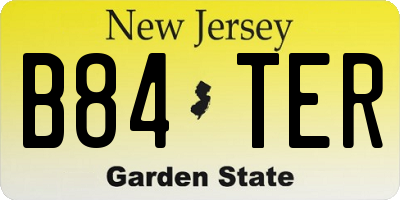 NJ license plate B84TER