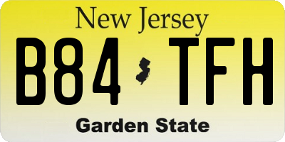NJ license plate B84TFH