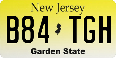 NJ license plate B84TGH