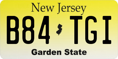 NJ license plate B84TGI