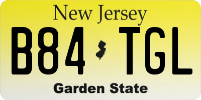 NJ license plate B84TGL
