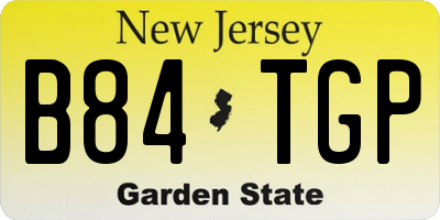 NJ license plate B84TGP
