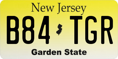NJ license plate B84TGR