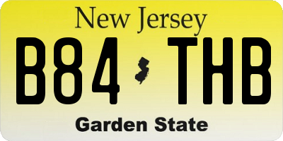 NJ license plate B84THB