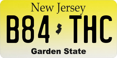 NJ license plate B84THC