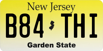 NJ license plate B84THI