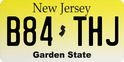 NJ license plate B84THJ