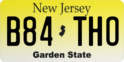 NJ license plate B84THO
