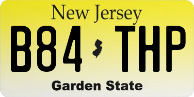 NJ license plate B84THP