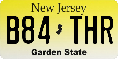 NJ license plate B84THR