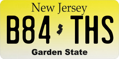 NJ license plate B84THS