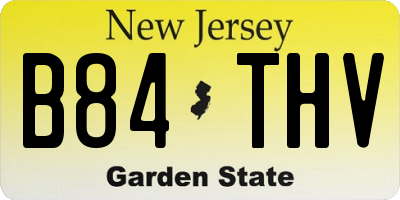NJ license plate B84THV
