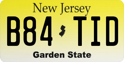 NJ license plate B84TID