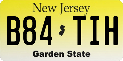 NJ license plate B84TIH