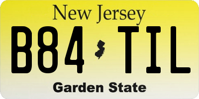 NJ license plate B84TIL