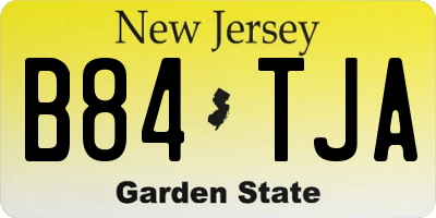 NJ license plate B84TJA