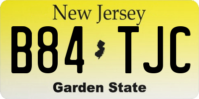 NJ license plate B84TJC