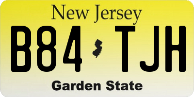 NJ license plate B84TJH
