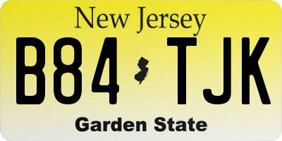 NJ license plate B84TJK