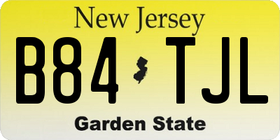 NJ license plate B84TJL